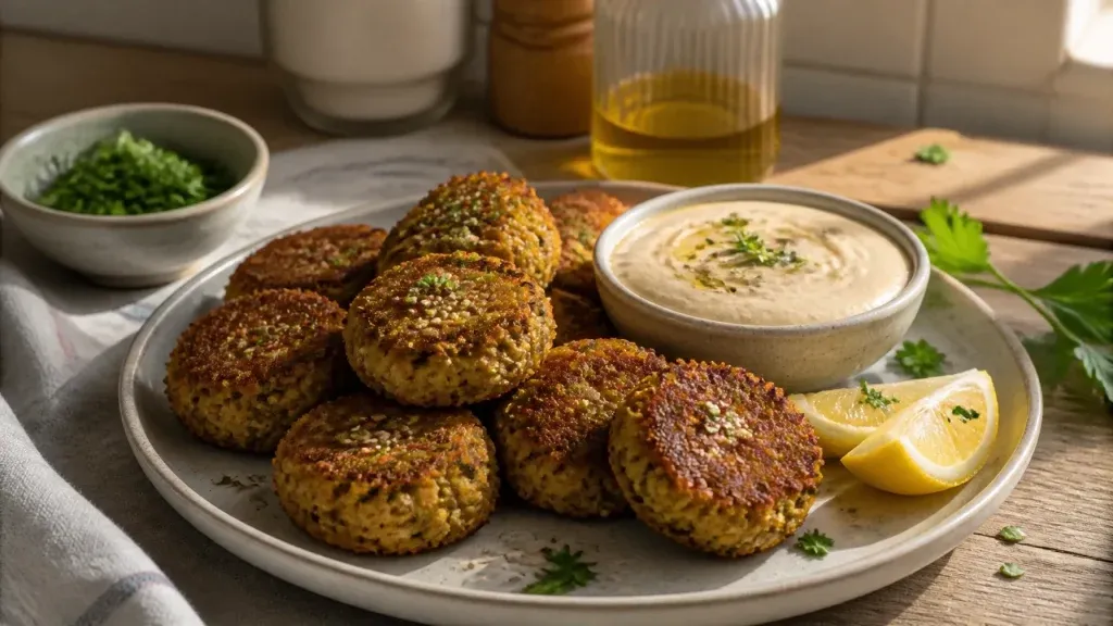 Photo of Plant-Based Dinner Ideas: Crispy Lentil and Quinoa Patties with Tahini