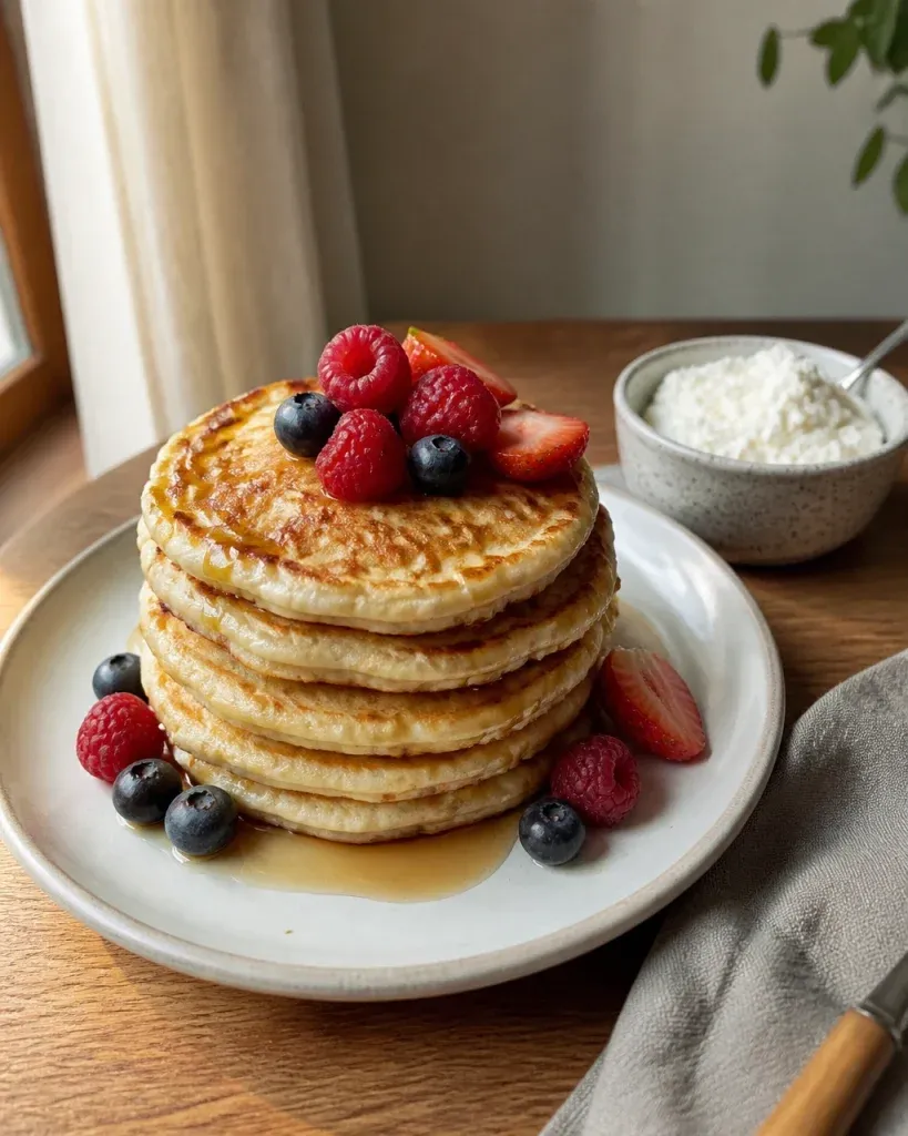 Easy Healthy Breakfasts: Fluffy Cottage Cheese Protein Pancakes