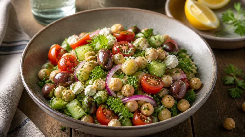 Quick Healthy Meals: Mediterranean Chickpea and Cucumber Salad