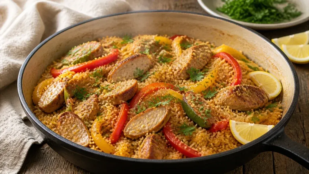 One-Pot Meals: Chicken Sausage and Pepper Couscous