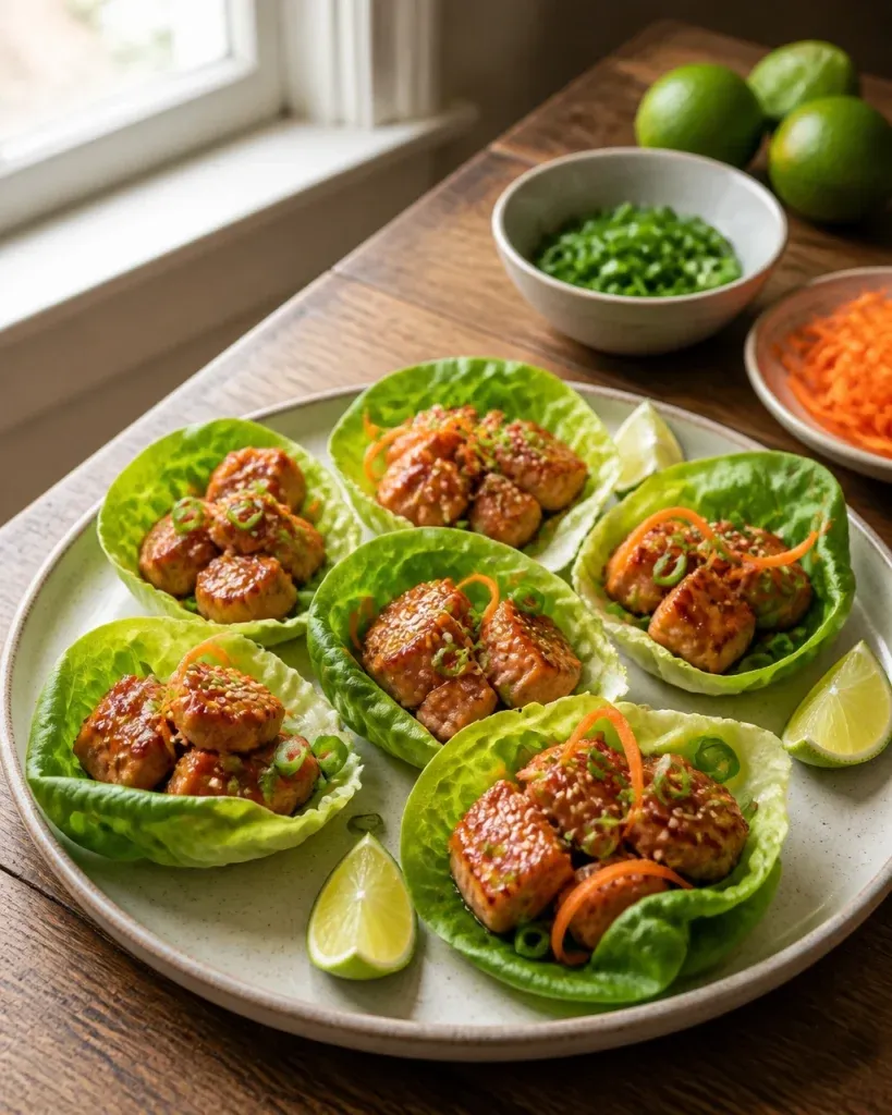 15-Minute Meals: Teriyaki Salmon Lettuce Cups