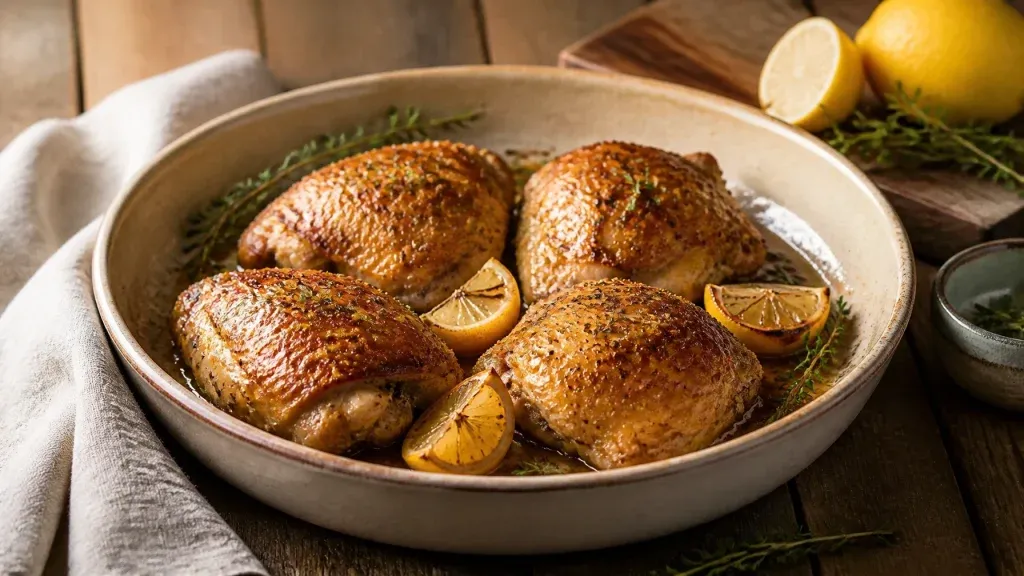 Easy Dinner Recipes: Crispy Honey Mustard Chicken Thighs