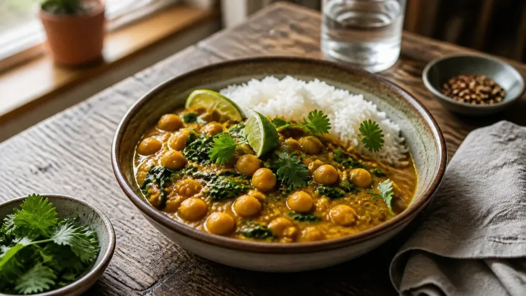 Plant-Based Dinner Ideas: Creamy Coconut Chickpea Curry