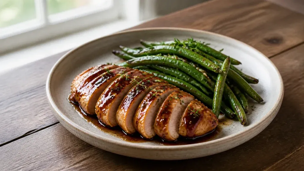 Healthy Weeknight Dinners: Balsamic Chicken with Green Beans