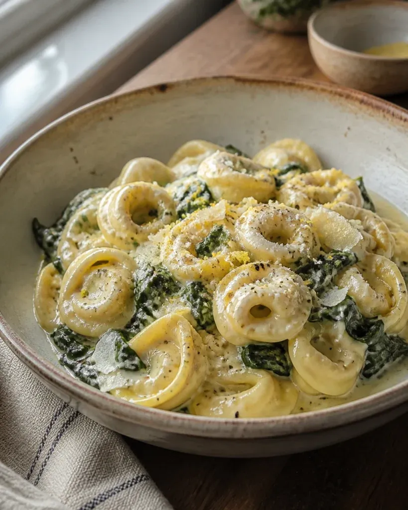 Pasta Perfect collection — Simple Pasta Recipes: Creamy Lemon Spinach Tortellini
